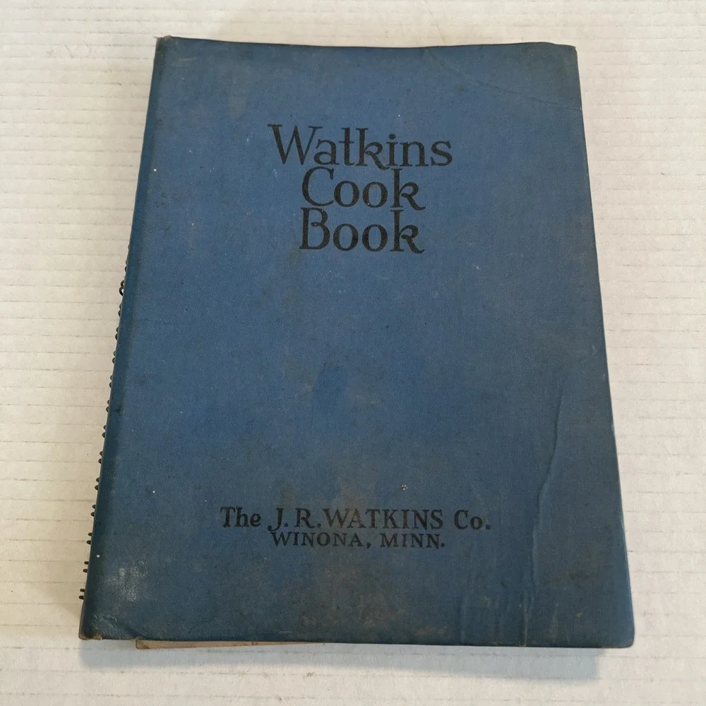 VTG Watkins Illustrated Spiral Bound Cook Book 1938 Winona Minnesota Original
